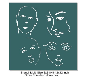 Face Stencil NO 1-Pick your size  of any size